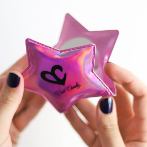Pocket Mirror - Sweet Candyfloss Pink